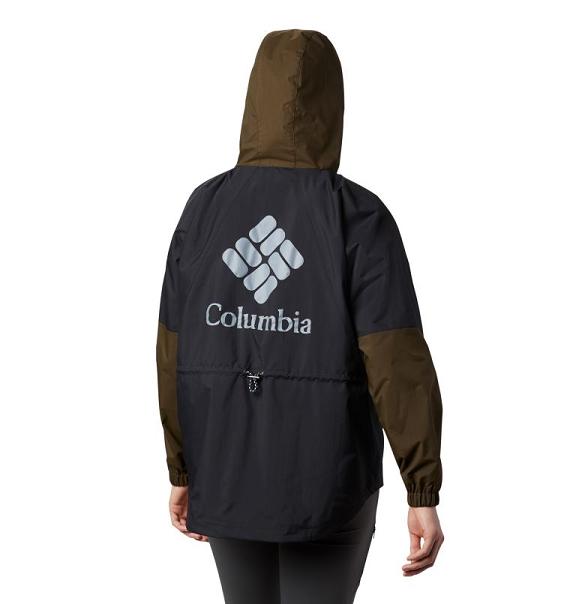 Columbia Park Windbreaker Black Olive Green For Women's NZ6924 New Zealand